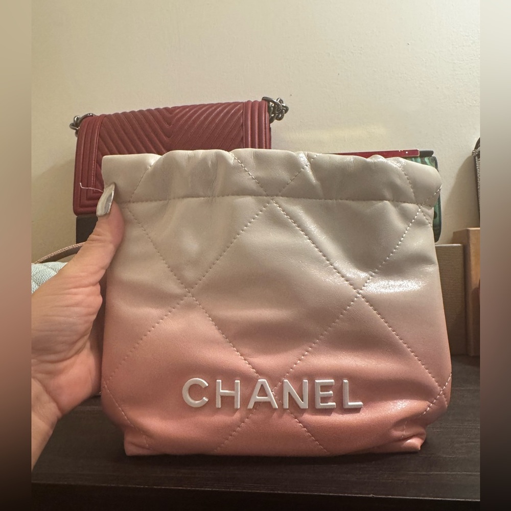 Pink and Cream Quilted Bag- can be crossbody, shoulder or clutch